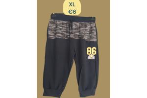 Nanqier heren korte broek donkerblauw grijs XL