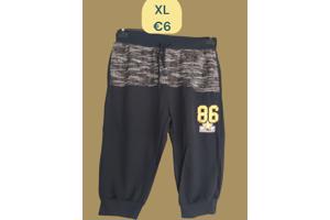 Nanqier heren korte broek donkerblauw grijs XL