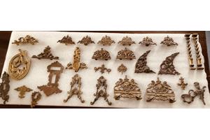 Messing klok ornamenten