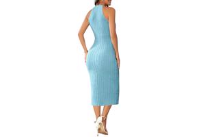 mouwloze jurk lichtblauw 2XL