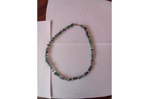 Fluoriet ketting in groen, paars en transparant kleur 60 cm