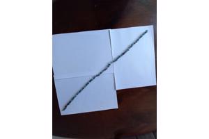 Fluoriet ketting in groen, paars en transparant kleur 60 cm