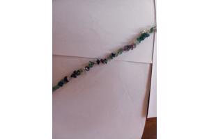 Fluoriet ketting in groen, paars en transparant kleur 60 cm