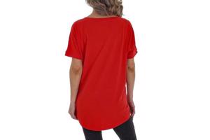 Glo-story one size t-shirt 1995 rood glamour glitter