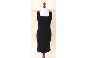 Jurk in ribreliëf, grijs maat S of  zwart maat M (nieuw)