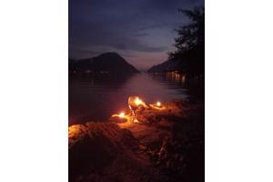 Vakantie italie , luganomeer, Comomeer, aan het strand 🏖