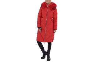 Glo-Story winter jas lang rood M