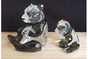 Swarovski Panda Moeder en Baby doos, omdoos en certificaat