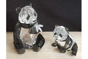 Swarovski Panda Moeder en Baby doos, omdoos en certificaat