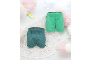 2x Little love meisjes korte broek 12-18 mnd / 80/86