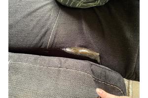 GRIJZE HOEKBANK met 2 uitklapbare relaxdelen bij de buitenste stoelen