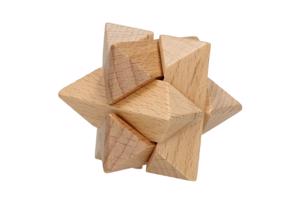 Set van 12 houten IQ puzzels echte hersenkrakers / breinbrek