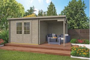 Blokhut - Tuinhuis Dora | 28 mm | vuren onbehandeld