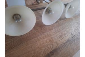 Hanglamp met 4 glazen kappen - Bronskleurig