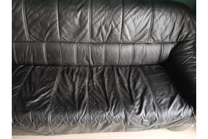 Gratis leren hoekbank - met gebruikssporen