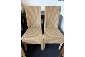 4 Lloyd loom eetkamerstoelen bruin