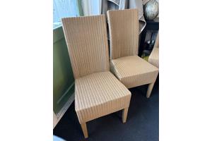 4 Lloyd loom eetkamerstoelen bruin