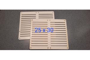 Roosters van plastic en alluminium