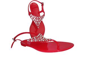 teenslippers strass steentjes rood 37