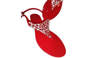 teenslippers strass steentjes rood 37