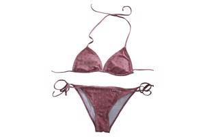 Bikini Holly Webber oudroze stippel L