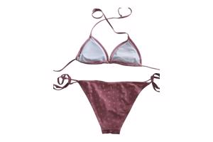 Bikini Holly Webber oudroze stippel L