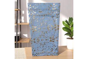 Legging lichtblauw goud glitter S/M