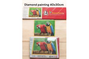 Diamond Painting Pakket - Papegaaien | Ara's - 40x30 cm - Co