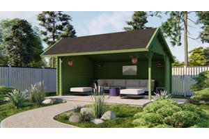 Blokhut - Tuinhuis Thüringen | 44 mm | vuren onbehandeld
