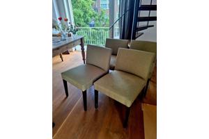 4 groene eetkamerstoelen