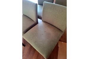 4 groene eetkamerstoelen