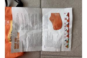 Nieuwe Sunny Orange SeatZac lucht gevuld oranje zitzak