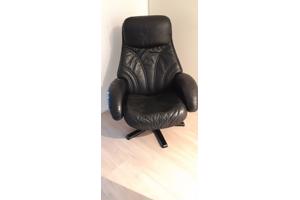 Fauteuil/stoel Leer op draaipoot