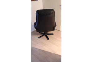 Fauteuil/stoel Leer op draaipoot