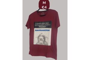 Glo-story strak heren t-shirt aap rood M