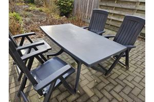 Tuinset kunststof blauw