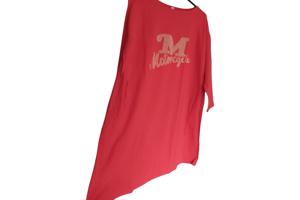 Sweat jurk motorcycle strass steentjes rood XL/XXL