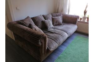 Grote royale loungebank rib taupe
