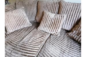 Grote royale loungebank rib taupe