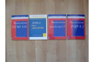 4 boeken over HTML, javascript en PHP