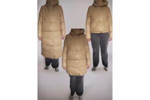 Noemi Kent 3 in 1 jas kort, middellang en lang beige XL/42