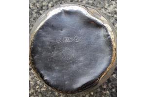 Oude Gero 90 verzilverde geboortebeker met bestek.