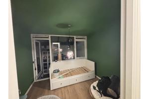 Uittrekbaar bed in wit 1,6/2m