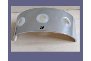 Swarovski rode + blauwe tulp + staander met echtheids-logo