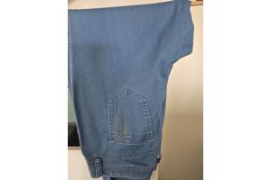 Blauwe broek strets ,maat 46