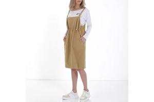 Cashual jurk beige one size