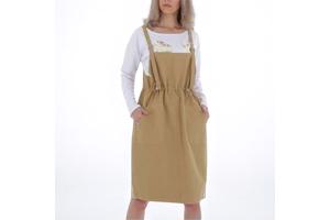 Cashual jurk beige one size
