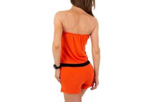 Metrofive playsuit offshoulder glitter oranje XL