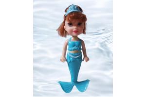 Mermaid zeemeermin pop blauw 18cm