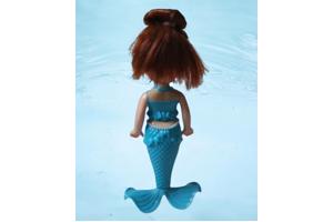 Mermaid zeemeermin pop blauw 18cm